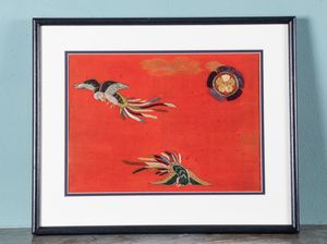 Coppia di pannelli. Cina, XX secolo  - Asta ECLECTICA, the home of designer Nicol Castellini Baldissera - Associazione Nazionale - Case d'Asta italiane