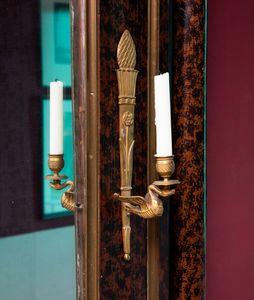 Caminiera in legno decorato a finta tartaruga. Germania, XIX secolo  - Asta ECLECTICA, the home of designer Nicol� Castellini Baldissera - Associazione Nazionale - Case d'Asta italiane