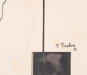 Francis Picabia : Composition dada  - Asta ECLECTICA, the home of designer Nicol Castellini Baldissera - Associazione Nazionale - Case d'Asta italiane