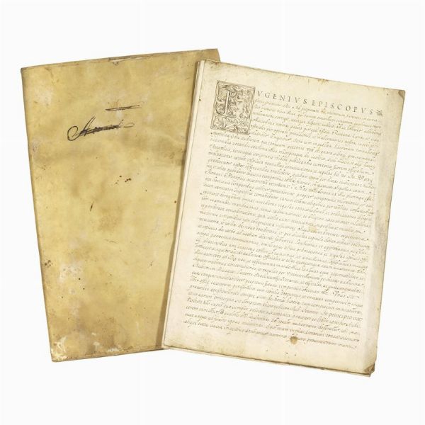 Regulae   di papa Eugenio IV Condulmer. Manoscritto rinascimentale redatto in grafia cancelleresca.  - Asta Libri, manoscritti e autografi - Associazione Nazionale - Case d'Asta italiane