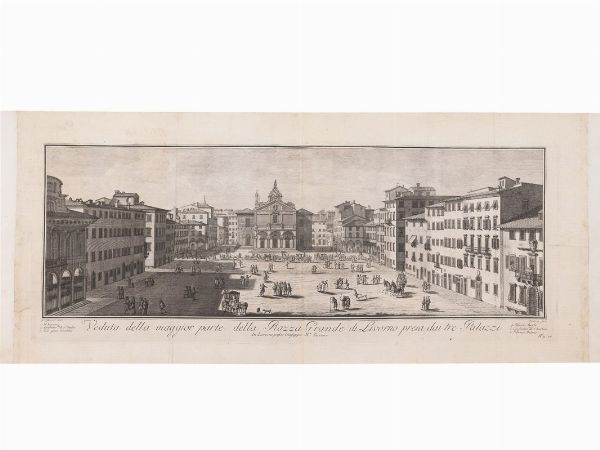 (Livorno - Illustrati 700)   TERRENI, Giuseppe Maria.   Raccolta delle pi&ugrave; belle vedute della citt&agrave; e porto di Livorno.   Livorno, Giuseppe Maria Terreni, 1783.  - Asta Libri, manoscritti e autografi - Associazione Nazionale - Case d'Asta italiane