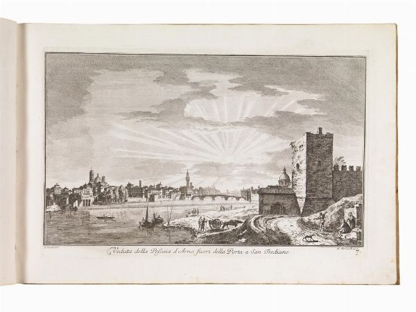 (Toscana &ndash; Viaggio &ndash; Illustrati 700)   ZOCCHI, Giuseppe.   Vedute delle ville, e d&rsquo;altri luoghi della Toscana.   Firenze, Giuseppe Allegrini, 1744.  - Asta Libri, manoscritti e autografi - Associazione Nazionale - Case d'Asta italiane
