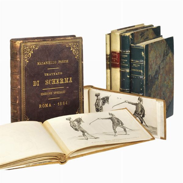 (Scherma)   Lotto di 7 testi dedicati alla scherma. XVIII-XX secolo.  - Asta Libri, manoscritti e autografi - Associazione Nazionale - Case d'Asta italiane