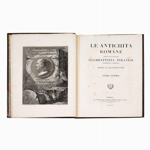 (Roma - Architettura - Illustrati 800)   PIRANESI, Giovanni Battista.   Le antichit&agrave; romane.   Parigi, da&rsquo; Torchi de&rsquo; Fratelli Firmin Didot Libraj, 1835.  - Asta Libri, manoscritti e autografi - Associazione Nazionale - Case d'Asta italiane