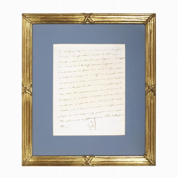 Lotto di 2 lettere napoleoniche che include:  - Asta Libri, manoscritti e autografi - Associazione Nazionale - Case d'Asta italiane