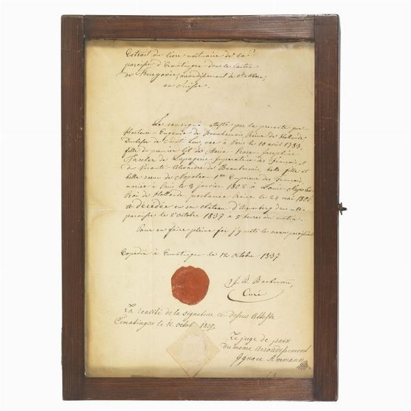 Lotto di 2 lettere napoleoniche che include:  - Asta Libri, manoscritti e autografi - Associazione Nazionale - Case d'Asta italiane