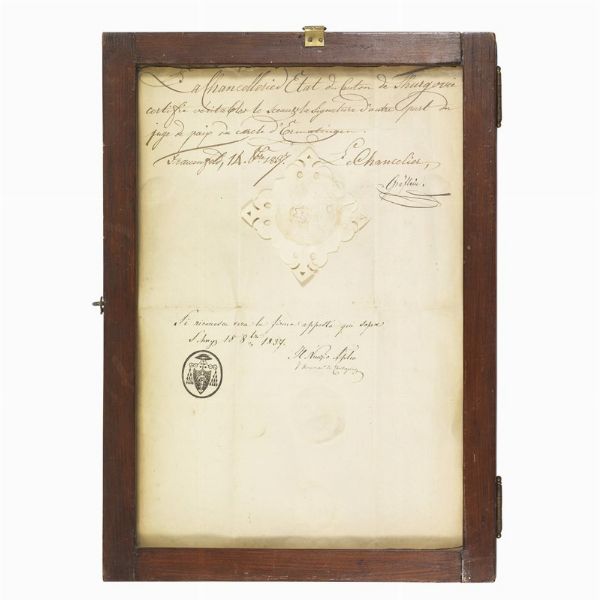 Lotto di 2 lettere napoleoniche che include:  - Asta Libri, manoscritti e autografi - Associazione Nazionale - Case d'Asta italiane