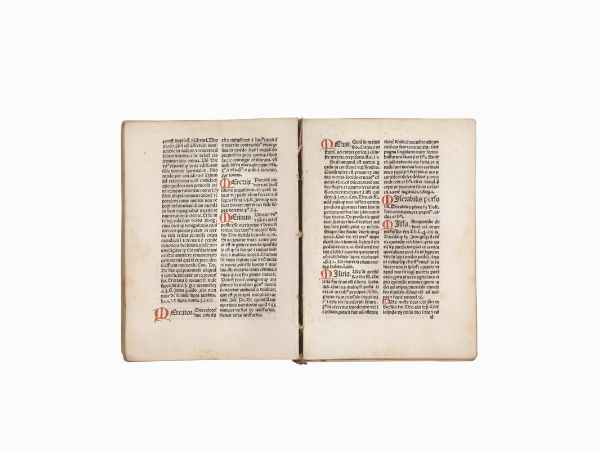 (Teologia - Filosofia - Morale)   NICCOL&Ograve; DA OSIMO.   Incipit liber qui dicitur supplementum [Supplementum Summae Pisanellae].   [ca. 1485].  - Asta Libri, manoscritti e autografi - Associazione Nazionale - Case d'Asta italiane