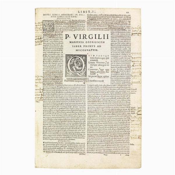 (Classici - Illustrati 500)   VERGILIUS.   Opera  . Venetijs, apud Iuntas, 1542.  - Asta Libri, manoscritti e autografi - Associazione Nazionale - Case d'Asta italiane
