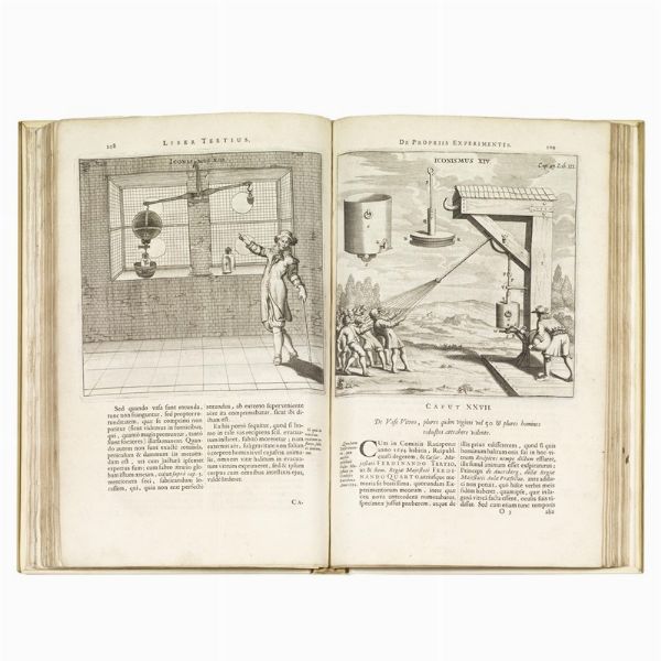(Pneumatica - Astronomia - Elettrotecnica - Illustrati 600)   GUERICKE, Otto von.   Experimenta nova (ut vocantur) Magdeburgica de vacuo spatio.   Amsterdam, Joannes Jansson &agrave; Waesberg, 1672.  - Asta Libri, manoscritti e autografi - Associazione Nazionale - Case d'Asta italiane