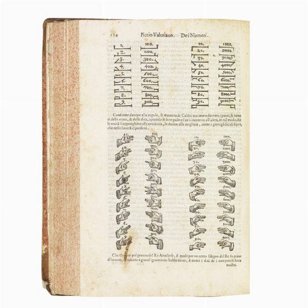 (Geroglifici - Occulta - Illustrati 500)   VALERIANO, Pierio.   Ieroglifici, ouero Commentari delle occulte significationi de gli Egittij, & d&rsquo;altre nationi.   In Venetia, appresso Gio. Antonio, e Giacomo De&rsquo; Franceschi, 1602.  - Asta Libri, manoscritti e autografi - Associazione Nazionale - Case d'Asta italiane