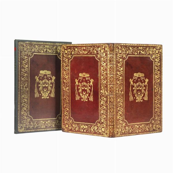 (Legatura)   Grande e sontuosa legatura romana alle armi del cardinale Marcello Crescenzi (1694-1768).  - Asta Libri, manoscritti e autografi - Associazione Nazionale - Case d'Asta italiane