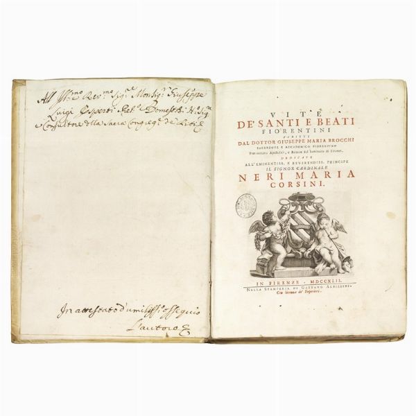 (Agiografia - Illustrati 700)   BROCCHI, Giuseppe Maria.   Vite de&rsquo; santi e beati fiorentini  . In Firenze, nella stamperia di Gaetano Albizzini, 1742.  - Asta Libri, manoscritti e autografi - Associazione Nazionale - Case d'Asta italiane