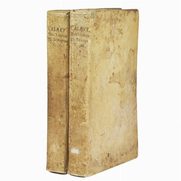 (Ebraica - Illustrati 700)   Calmet, Augustin  . Dictionarium historicum, criticum, chronologicum, geographicum, et literale Sacrae Scripturae, cum figuris Antiquitates Judaicas repraesentantibus. […]. Tomus primus [-secundus].   Venetiis, apud Sebastianum Coleti, 1747  - Asta Libri, manoscritti e autografi - Associazione Nazionale - Case d'Asta italiane
