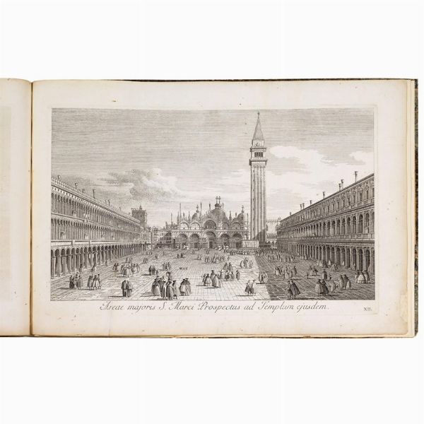 (Venezia - Illustrati 600)   CANALETTO - VISENTINI, Antonio. [Urbis Venetiarum prospectus celebriores]. Prospectus Magni Canalis Venetiarum, addito Certamine Nautico et Nundinis Venetis. [Venetiis, apud Joannem Baptistam Pasquali], 1742 [-1754].  - Asta Libri, manoscritti e autografi - Associazione Nazionale - Case d'Asta italiane