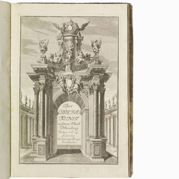 (Architettura - Germania - Illustrati 700)   DECKER, Paul.   Dess Fürstlichen Baumeisters oder Architecturae civilis Anderer Theil.   Augspurg, Johann Jacob Lotter [Jeremias Wolff], 1716.   [con]   Ausfuhrliche Anleitung zur Civil Baukunst.   Nuremberg, Joh. Christoph Weigel, n.d [1720].  - Asta Libri, manoscritti e autografi - Associazione Nazionale - Case d'Asta italiane