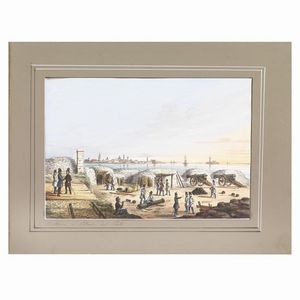 (Venezia - Illustrati 800)   [MORO, Marco].   Assedio di Venezia nel 1849  . [Venezia, Lit. Ripamonti Carpano, dopo il 1849].  - Asta Libri, manoscritti e autografi - Associazione Nazionale - Case d'Asta italiane