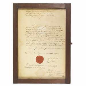 Lotto di 2 lettere napoleoniche che include:  - Asta Libri, manoscritti e autografi - Associazione Nazionale - Case d'Asta italiane