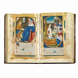 (Libro d�ore - Illustrati 500) Hore diuine virginis Marie secundum vsum Romanum cum alijs multis folio sequenti notatis vna cum figuris Apocalipsis & destructio Hierusalem & multis figuris, Biblie insertis. (Parisius nouiter īpressum p[er] Germano Hardouyn Librario. Cōmorante inter duas portas Palatij ad intersignium sancte margarete. Anno d�i. M.ccccc.xxxiij). [1533].  - Asta Libri, manoscritti e autografi - Associazione Nazionale - Case d'Asta italiane