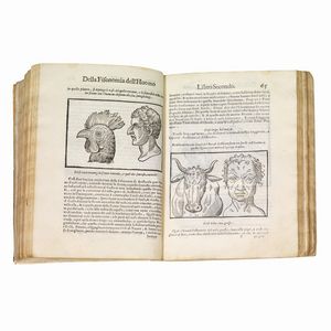 (Fisiognomica - Illustrati 600)   DELLA PORTA, Giovan Battista.   Della fisonomia dell&rsquo;huomo del sig. Gio. Battista della Porta napolitano. Libri sei.   In Padoua, per Pietro Paolo Tozzi nella stamparia del Pasquati, 1613.  - Asta Libri, manoscritti e autografi - Associazione Nazionale - Case d'Asta italiane