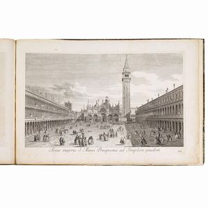 (Venezia - Illustrati 600)   CANALETTO - VISENTINI, Antonio. [Urbis Venetiarum prospectus celebriores]. Prospectus Magni Canalis Venetiarum, addito Certamine Nautico et Nundinis Venetis. [Venetiis, apud Joannem Baptistam Pasquali], 1742 [-1754].  - Asta Libri, manoscritti e autografi - Associazione Nazionale - Case d'Asta italiane
