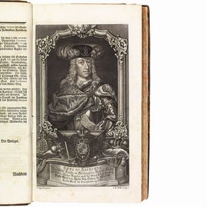 (Feste - Illustrati 700)   CARLO VII DI BAVIERA (1697-1745).   Vollstandiges Diarium von ... Begebenheiten Die sich vor, in und nach der... Wahl und Cronungn des Fursten Carls des VII ... zugetragen   [and:]   Cronung, der... Furstin... Maria Amalia.   Frankfurt: Johann David Jung, 1742-1743.  - Asta Libri, manoscritti e autografi - Associazione Nazionale - Case d'Asta italiane