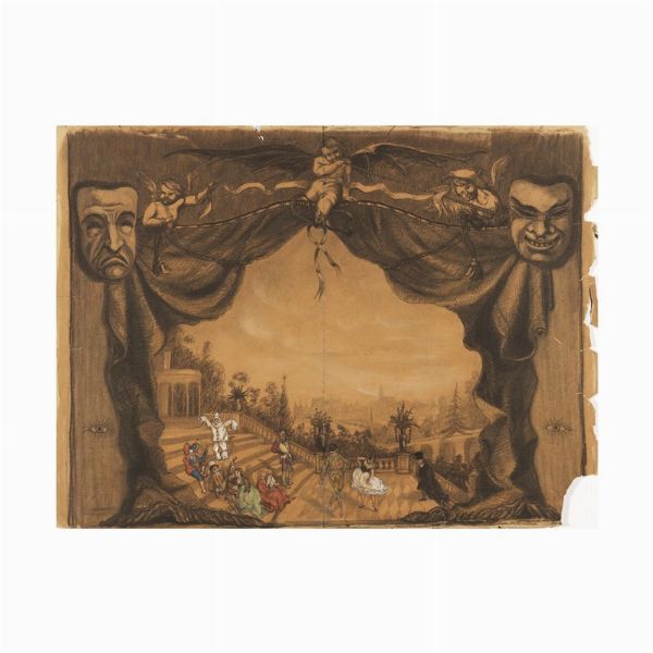 LOTTO DI QUATTRO DISEGNI DI SOGGETTO SATANICO  - Asta Opere su carta: disegni e stampe dal XVI al XIX secolo  - Associazione Nazionale - Case d'Asta italiane