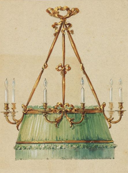 LOTTO DI 5 STUDI DI ARREDI E INTERNI  - Asta Opere su carta: disegni e stampe dal XVI al XIX secolo  - Associazione Nazionale - Case d'Asta italiane