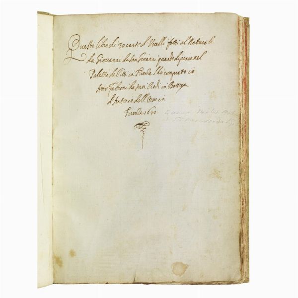 Bottega di Giovanni Mannozzi, noto come Giovanni da San Giovanni, prima met� sec. XVII  - Asta Opere su carta: disegni e stampe dal XVI al XIX secolo  - Associazione Nazionale - Case d'Asta italiane