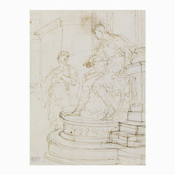 Scuola romana, sec. XVIII  - Asta Opere su carta: disegni e stampe dal XVI al XIX secolo  - Associazione Nazionale - Case d'Asta italiane