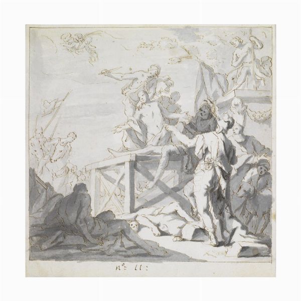 Scuola veneta, inizio sec. XVIII  - Asta Opere su carta: disegni e stampe dal XVI al XIX secolo  - Associazione Nazionale - Case d'Asta italiane
