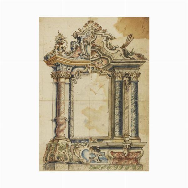 Scuola italiana, sec. XVIII  - Asta Opere su carta: disegni e stampe dal XVI al XIX secolo  - Associazione Nazionale - Case d'Asta italiane