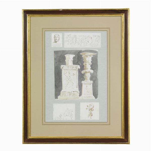 Pierre Fran&ccedil;ois L&eacute;onard Fontaine  - Asta Opere su carta: disegni e stampe dal XVI al XIX secolo  - Associazione Nazionale - Case d'Asta italiane