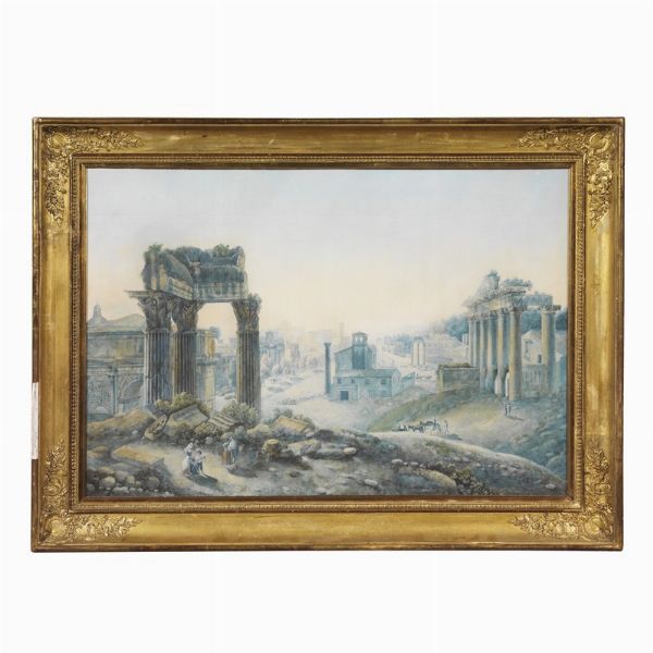 Scuola Romana, inizio sec. XIX  - Asta Opere su carta: disegni e stampe dal XVI al XIX secolo  - Associazione Nazionale - Case d'Asta italiane