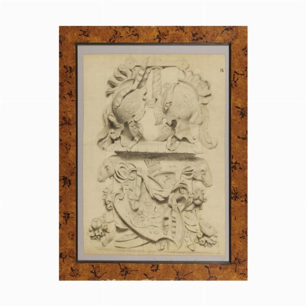 Scuola italiana, inizio sec. XIX  - Asta Opere su carta: disegni e stampe dal XVI al XIX secolo  - Associazione Nazionale - Case d'Asta italiane