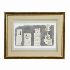 Pierre Fran&ccedil;ois L&eacute;onard Fontaine  - Asta Opere su carta: disegni e stampe dal XVI al XIX secolo  - Associazione Nazionale - Case d'Asta italiane