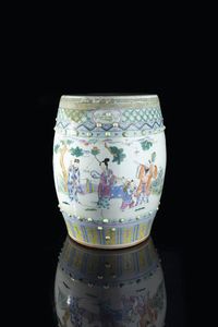 GARDEN SIT - Garden sit in porcellana Famiglia Rosa  Cina  dinastia Qing  XIX secolo. h cm 48x30