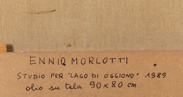 Ennio Morlotti : Studio per Lago di Oggiono  - Asta Arte Moderna e Contemporanea - Associazione Nazionale - Case d'Asta italiane