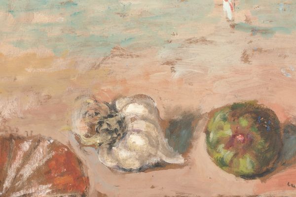 Filippo de Pisis : Natura morta marina con conchiglia e il fico  - Asta Arte Moderna e Contemporanea - Associazione Nazionale - Case d'Asta italiane