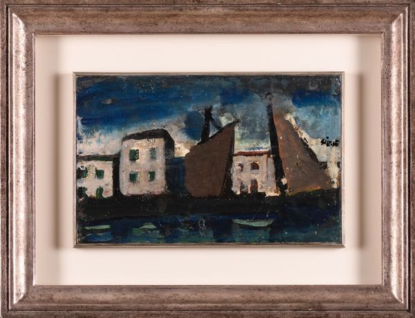 Mario Sironi : Paesaggio con casa e vele<BR>  - Asta Arte Moderna e Contemporanea - Associazione Nazionale - Case d'Asta italiane