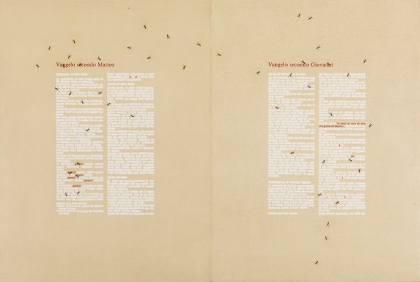 Emilio Isgrò : Giovanni e Matteo  - Asta Arte Moderna e Contemporanea - Associazione Nazionale - Case d'Asta italiane