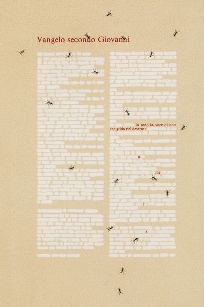 Emilio Isgrò : Giovanni e Matteo  - Asta Arte Moderna e Contemporanea - Associazione Nazionale - Case d'Asta italiane