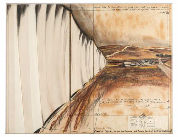 Christo : Running Fence (Project for Sonoma and Marine County, State of California)  - Asta Arte Moderna e Contemporanea - Associazione Nazionale - Case d'Asta italiane