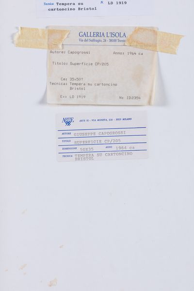 Giuseppe Capogrossi : Superficie CP/205  - Asta Arte Moderna e Contemporanea - Associazione Nazionale - Case d'Asta italiane