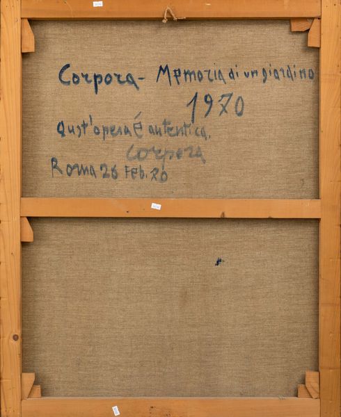 ANTONIO CORPORA : Memoria di un giardino  - Asta Arte Moderna e Contemporanea - Associazione Nazionale - Case d'Asta italiane