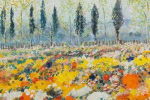 MICHELE CASCELLA : Senza titolo (Campo di fiori)  - Asta Arte Moderna e Contemporanea - Associazione Nazionale - Case d'Asta italiane