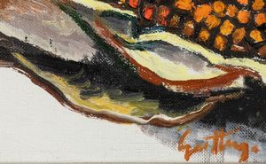 Renato Guttuso : Pannocchia  - Asta Arte Moderna e Contemporanea - Associazione Nazionale - Case d'Asta italiane