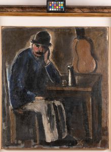 Mario Sironi : All'osteria - Fiaccheraio  - Asta Arte Moderna e Contemporanea - Associazione Nazionale - Case d'Asta italiane