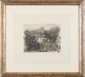 Giorgio Morandi : Paesaggio di Roffeno  - Asta Arte Moderna e Contemporanea - Associazione Nazionale - Case d'Asta italiane