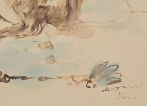 Filippo de Pisis : Fauno  - Asta Arte Moderna e Contemporanea - Associazione Nazionale - Case d'Asta italiane